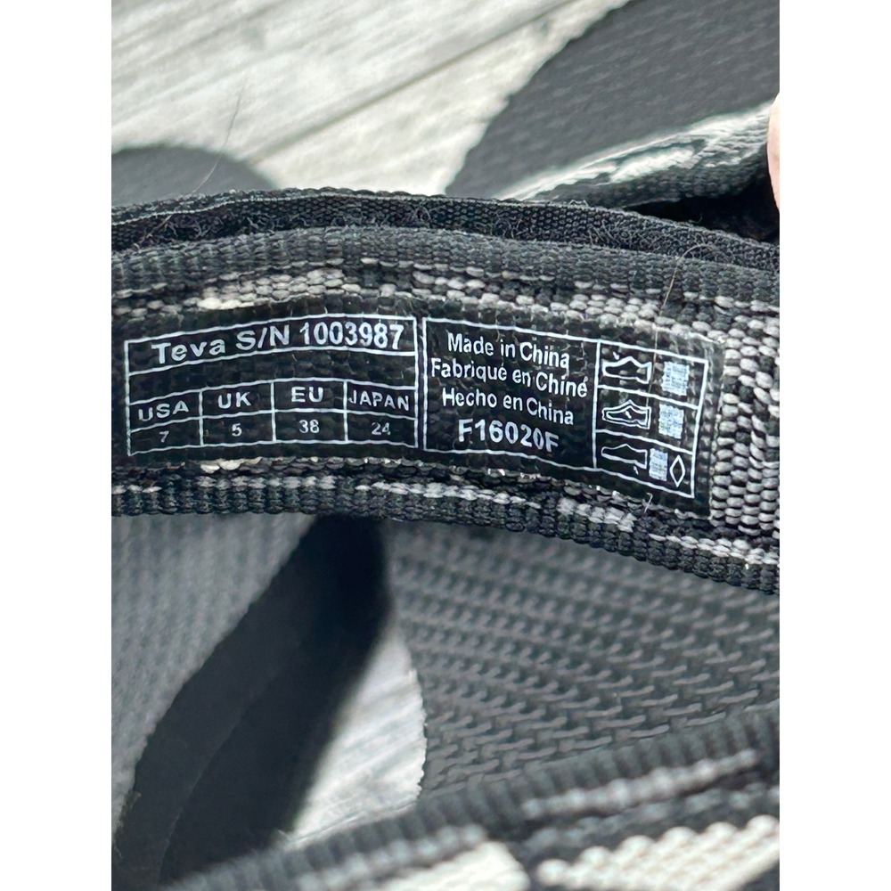 Teva Original Universal Sandals Black Geometric Strap Sport Outdoor Size 7 - Picture 7 of 10